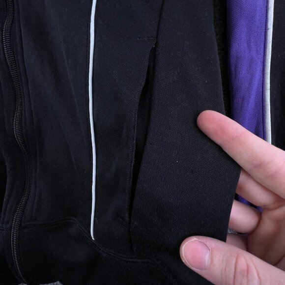 Nike Sportswear Track Jacket Girls Medium 8-10 Full Zip Purple Black Lined - Picture 13 of 15